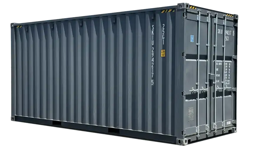 New 20ft High Cube shipping container with doors at both ends — view 1